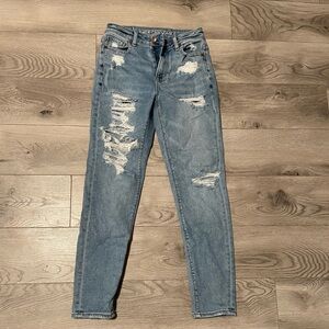 american eagle outfitters; mom jeans size 000!